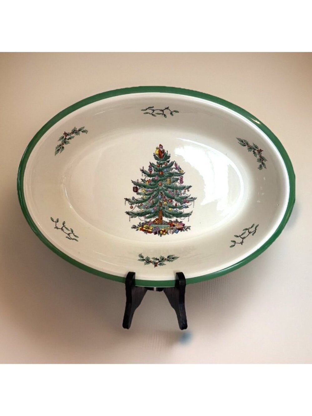 VTG Spode Christmas Tree Imperial Cookware Casserole Dish Bowl Oven to Table